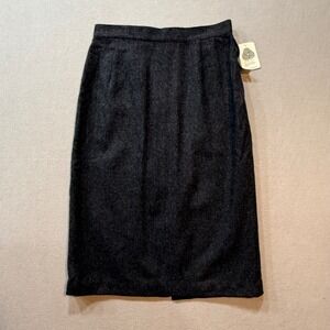 Vintage NWT Radcliffe Wool Dark Academia Straight‎ Pencil Lined Skirt Women 14